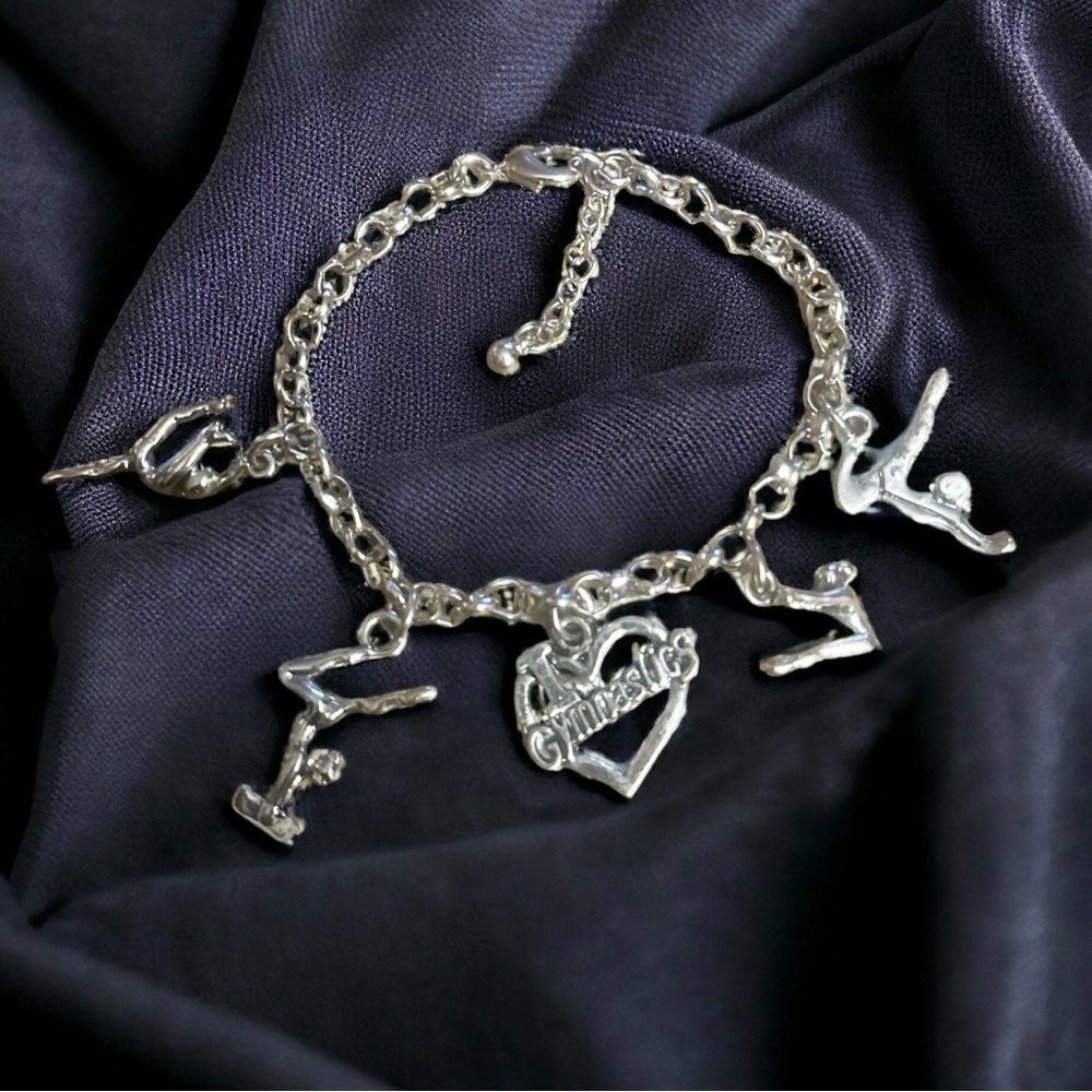 Gymnastics theme charm bracelet